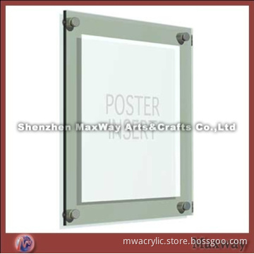 6"*4" Round Corner Table Frameless Acrylic Poster Display Holder